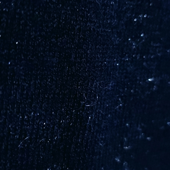 Naf Naf Paris Metallic Sparkle Navy Cardigan - Picture 9 of 15